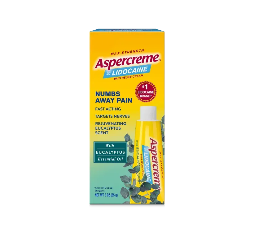 Aspercreme Lidocaine Pain Relief Cream With Eucalyptus Essential Oil