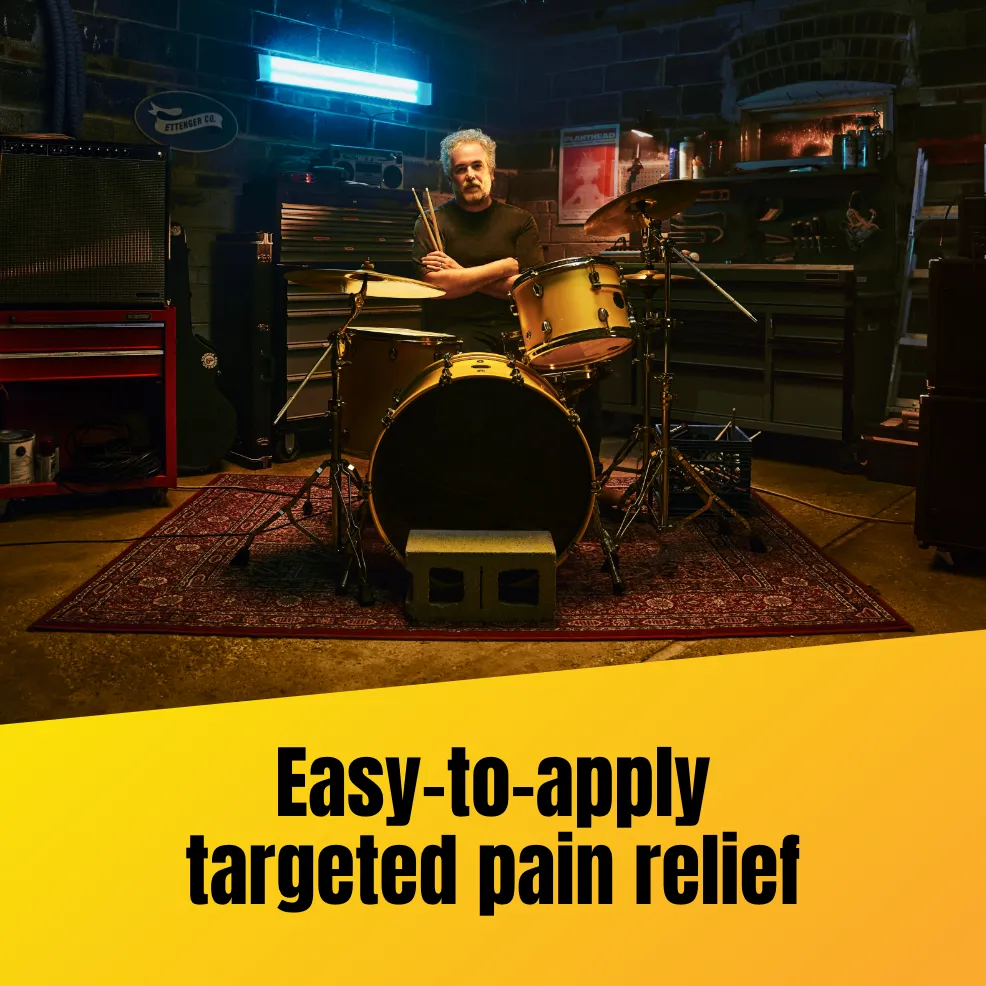 Aspercreme® Lidocaine Pain Relief Patch products. Patch and front and back of product packaging