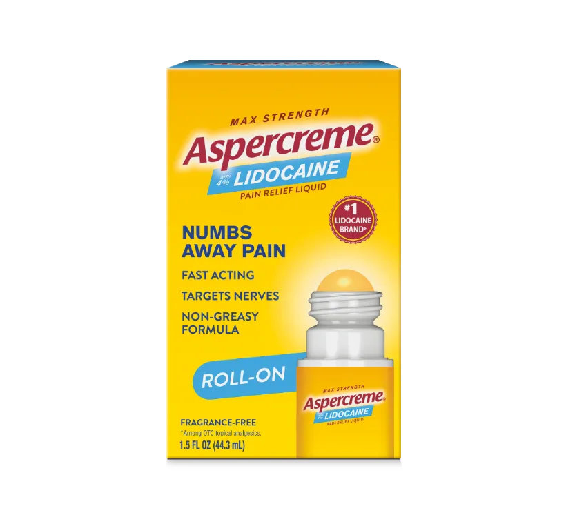 Aspercreme Lidocaine Fragrance-Free Pain Relief Roll-On