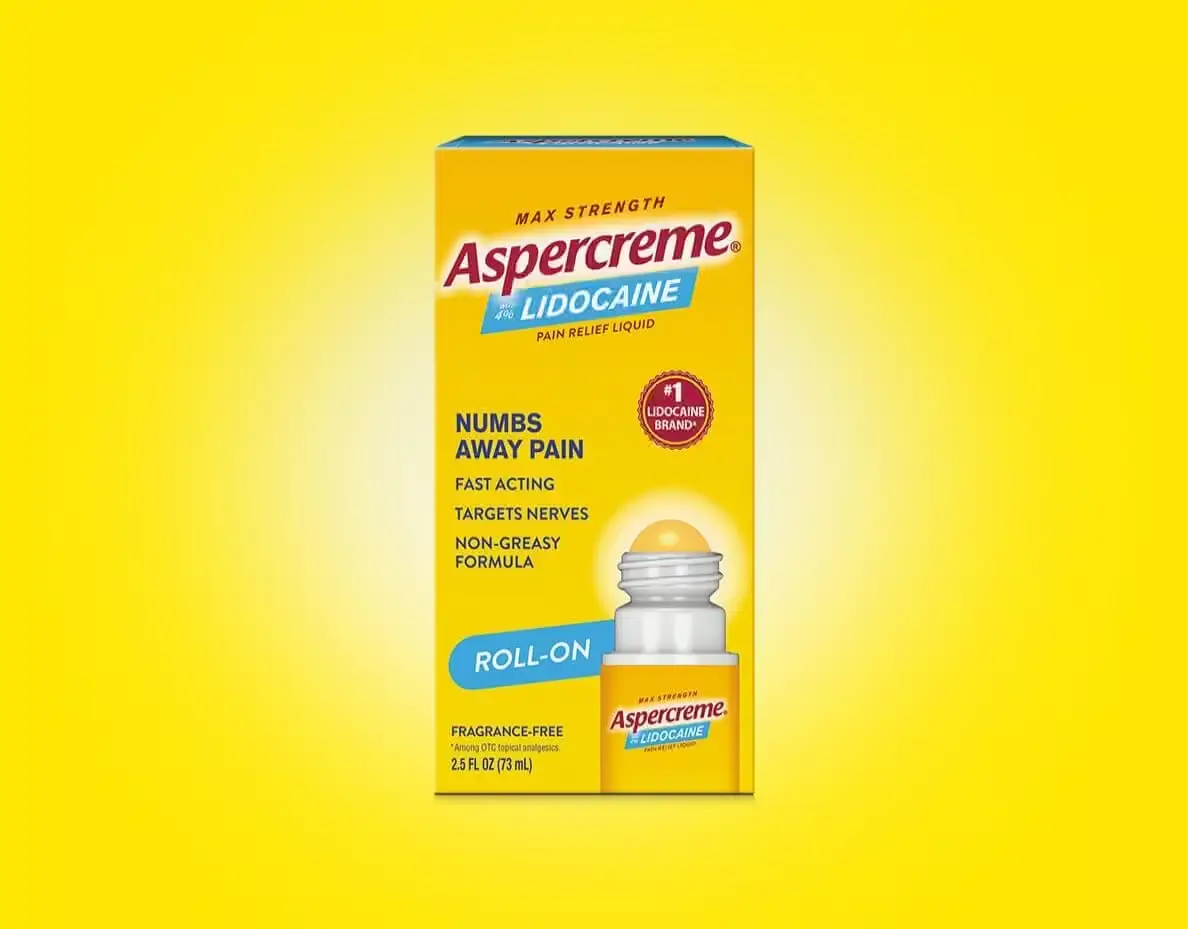 Aspercreme Lidocaine Fragrance-Free Pain Relief Roll-On